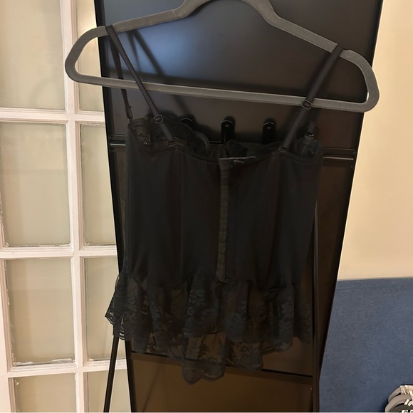 La Senza Black Lace Corset Top - Picture 2 of 3